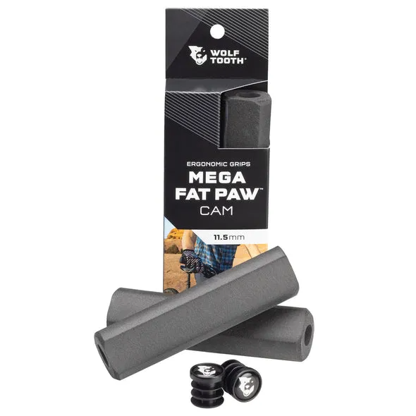 Wolf Tooth Mega Fat Paw Cam Slide-On Grips — Open End / Black