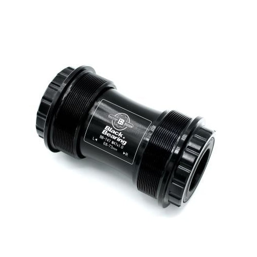 BlackBearing B5 Threaded Bottom Bracket — T47 Frame (68/73mm) / 24mm Spindle (w/ 24/22mm Adapters) / Black