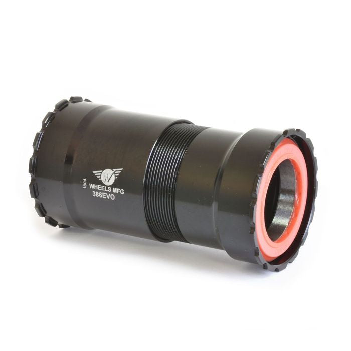 Wheels Mfg Press Fit Bottom Bracket (Thread Together) — BB386EVO Frame / 29mm Spindle (DUB) / Black