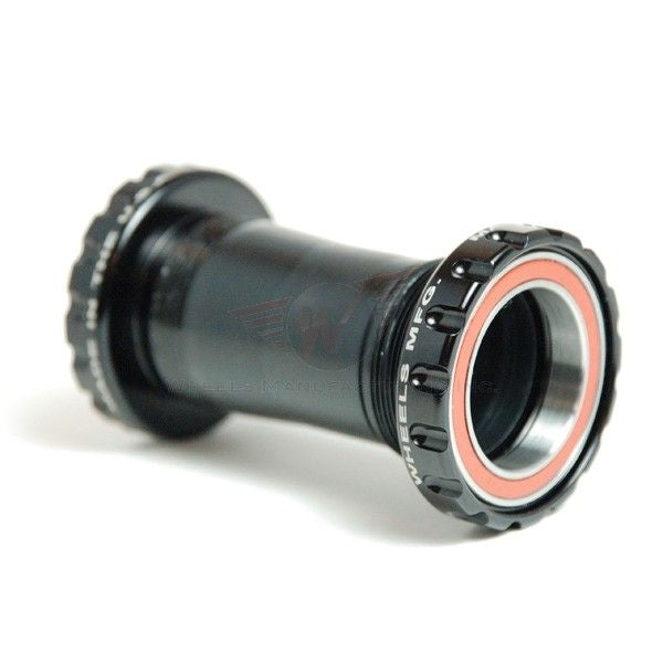 Wheels Mfg Threaded Bottom Bracket — BSA Frame (68/73mm) / 30mm Spindle / Angular Contact / Black