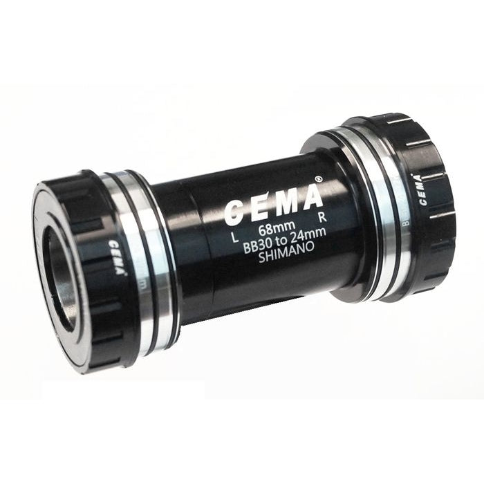 CEMA Press Fit Bottom Bracket (Thread Together) — BB30 Frame / 24mm Spindle (Shimano) / Hybrid Ceramic / Black