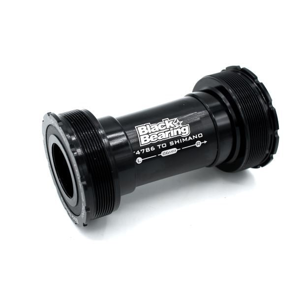 BlackBearing B5 Threaded Bottom Bracket — T47 Frame (86/92mm) / 24mm Spindle (w/ 24/22mm Adapters) / Black