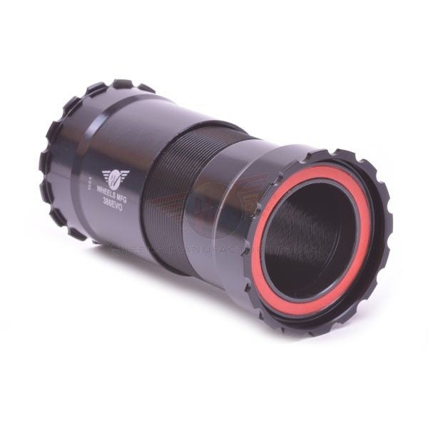 Wheels Mfg Zero Press Fit Bottom Bracket (Thread Together) — BB386EVO Frame / 30mm Spindle / Hybrid Ceramic / Black