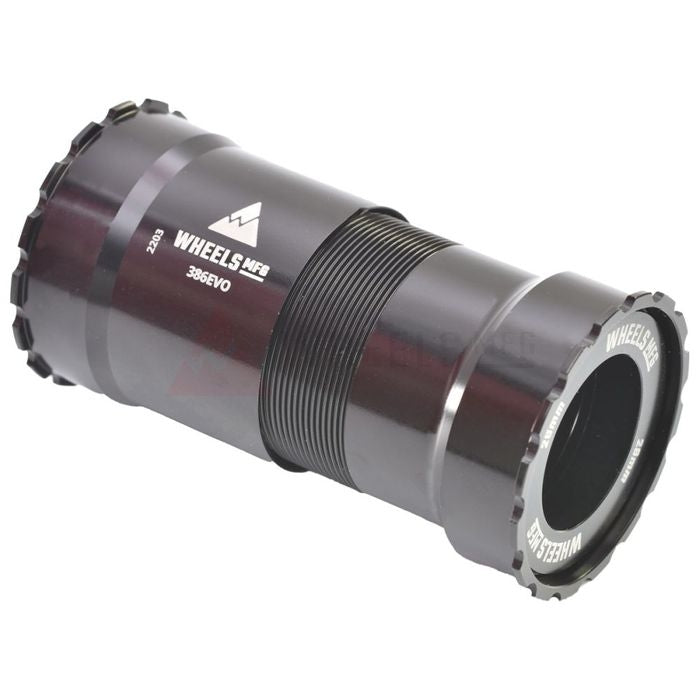 Wheels Mfg Press Fit Bottom Bracket (Thread Together) — BB386EVO Frame / 30/28mm Spindle (Praxis) / Black