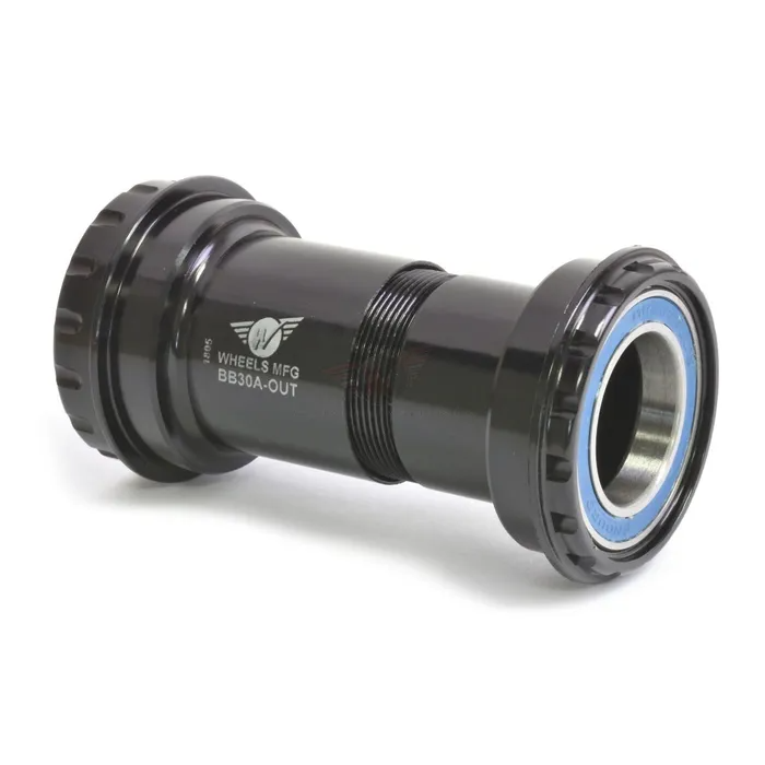 Wheels Mfg Press Fit Bottom Bracket (Thread Together) — BB30A Frame / 24mm Spindle (Shimano) / Black