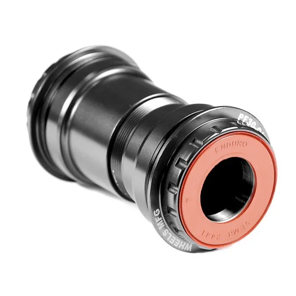 Wheels Mfg Press Fit Bottom Bracket (Thread Together) — PF30 Frame / 24mm Spindle (Shimano) / Black
