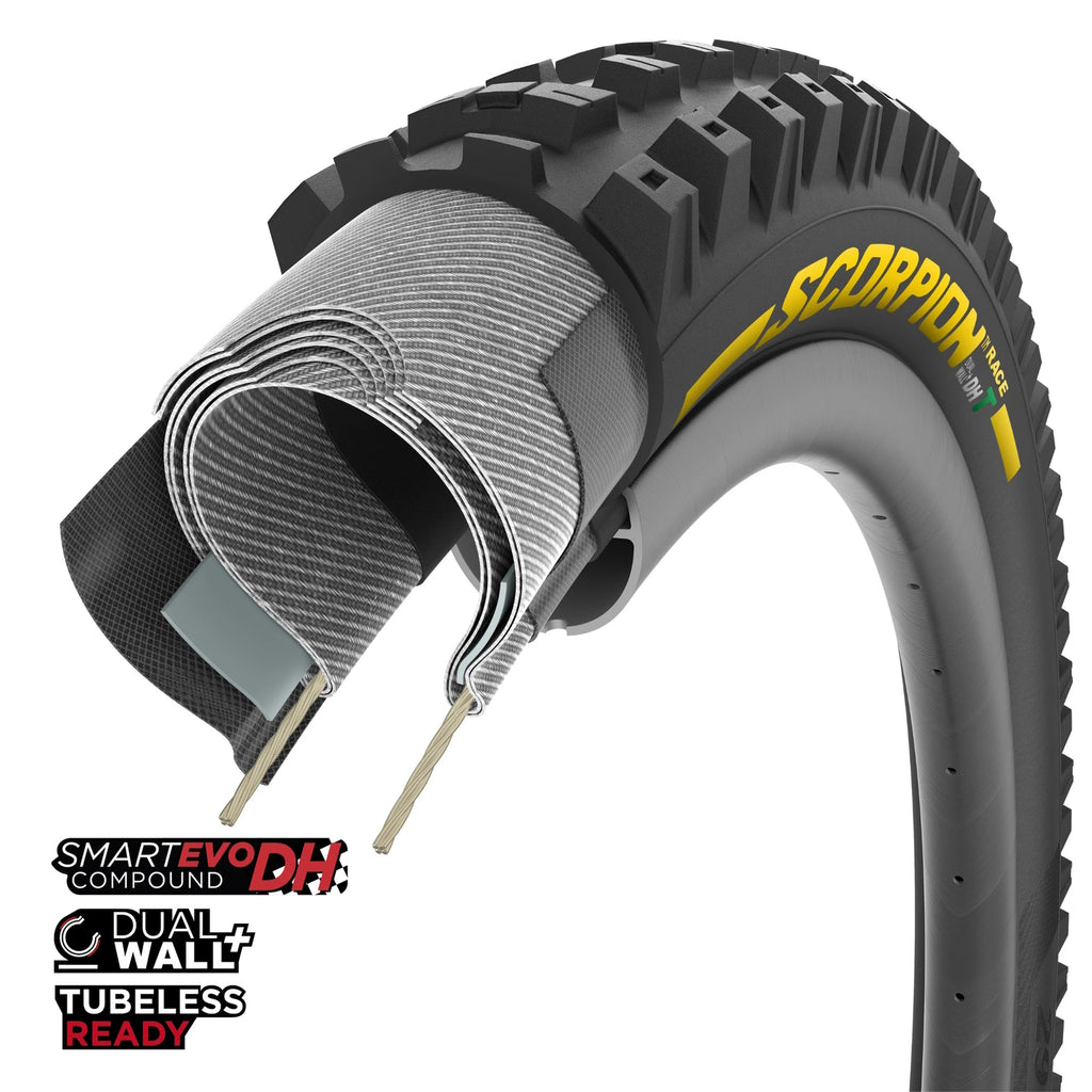 Pirelli Scorpion Race DH T Tubeless Tyre — 27.5 x 2.50" (63-584) / Black Wall