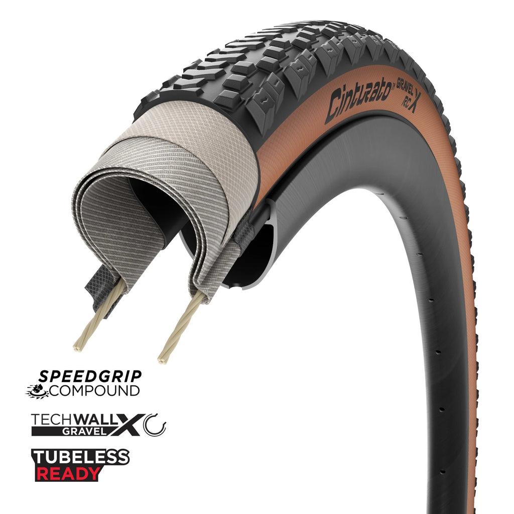 Pirelli Cinturato Gravel RC-X Classic Tubeless Tyre — 700 x 40c (40-622) / Brown Wall
