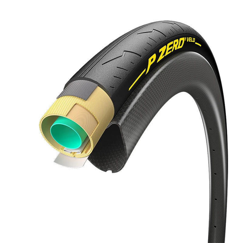 Pirelli P Zero Velo Tubular Tyre — 700 x 25c (25-622) / Black Wall