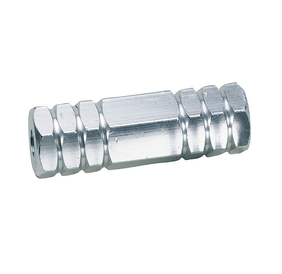 Foot Pegs — 3/8" x 26 TPI Threaded / Alloy / Silver [2pc]