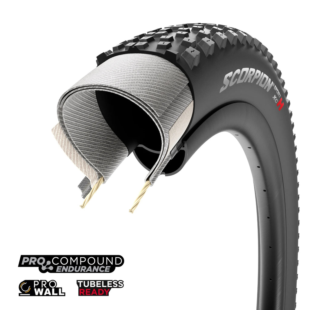 Pirelli Scorpion Sport XC Hard Terrain Tubeless Tyre — 29 x 2.20" (56-622) / Black Wall