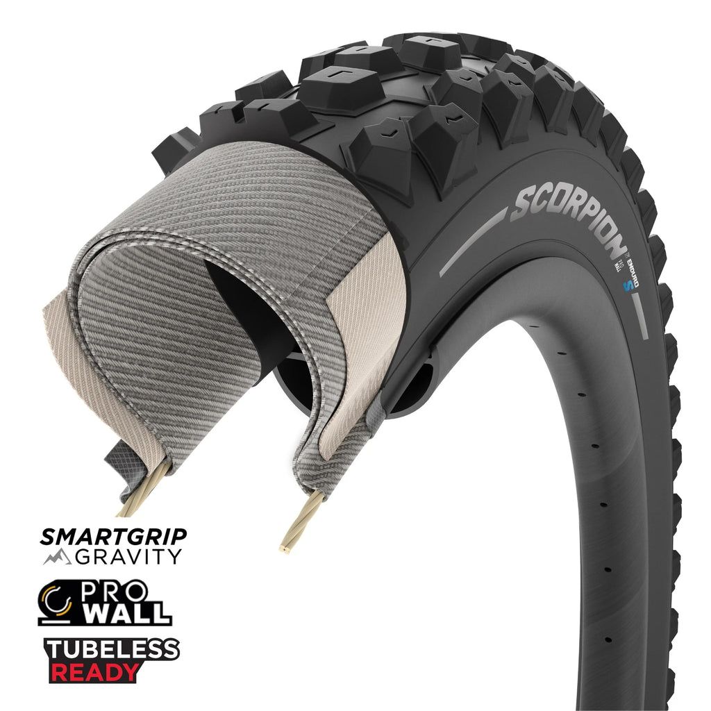 Pirelli Scorpion Enduro Soft Terrain Prowall Tubeless Tyre — 27.5 x 2.40" (61-584) / Black Wall