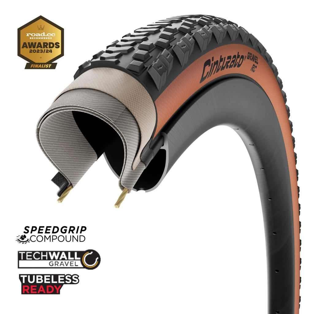 Pirelli Cinturato Gravel RC Classic Tubeless Tyre — 700 x 40c (40-622) / Brown Wall