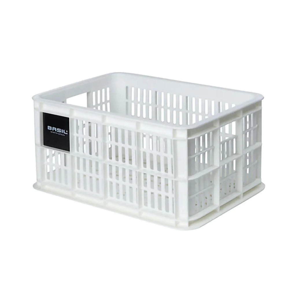 Basil Bicycle Crate Basket — Small (17.5L) / Recycled / White