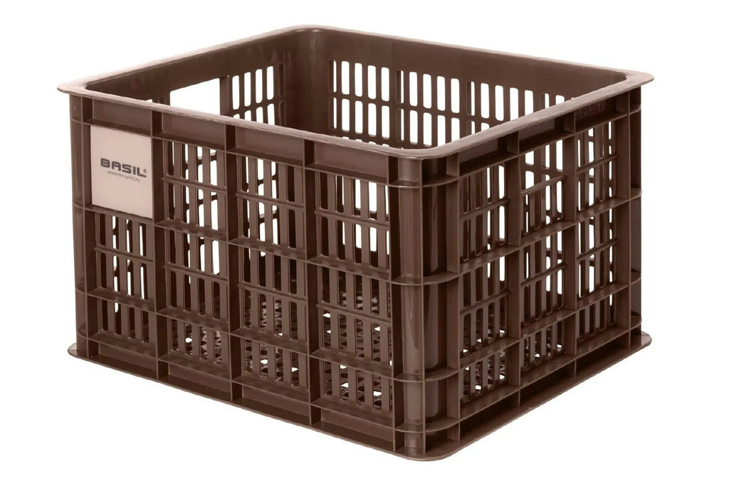 Basil Bicycle Crate Basket — Medium (29.5L) / Recycled / Brown