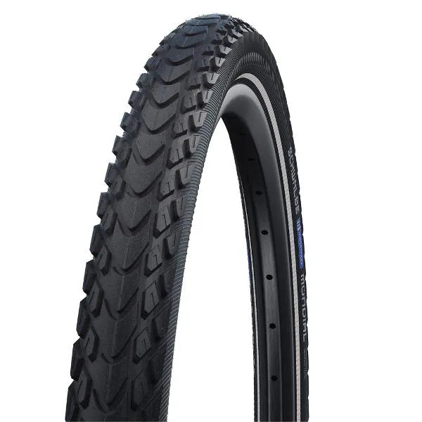 Schwalbe Marathon PRO Mondial Folding Tyre — 29 x 2.00" (50-622) / ADDIX Double Defense + V-Guard / E-50 / Reflective / Black Wall