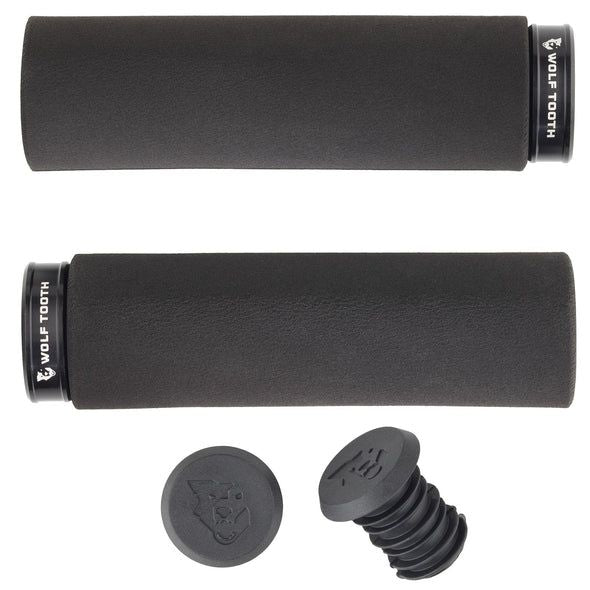 Wolf Tooth Fat Paw Lock-On Grips — Open End / Black Collar / Black