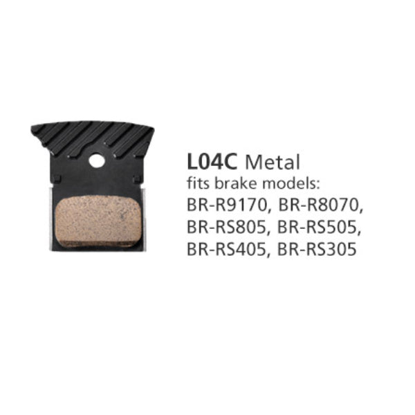 Shimano L04C Disc Brake Pads — Metallic Compound / Composite Plate