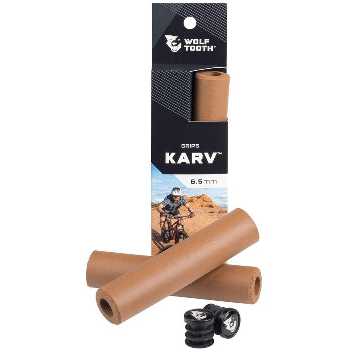 Wolf Tooth Karv Slide-On Grips — Open End / Brown