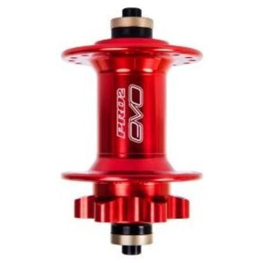 Hope Pro 2 Evo Front Hub — QR / 100mm / 6 Bolt Disc / 28 Hole / Red