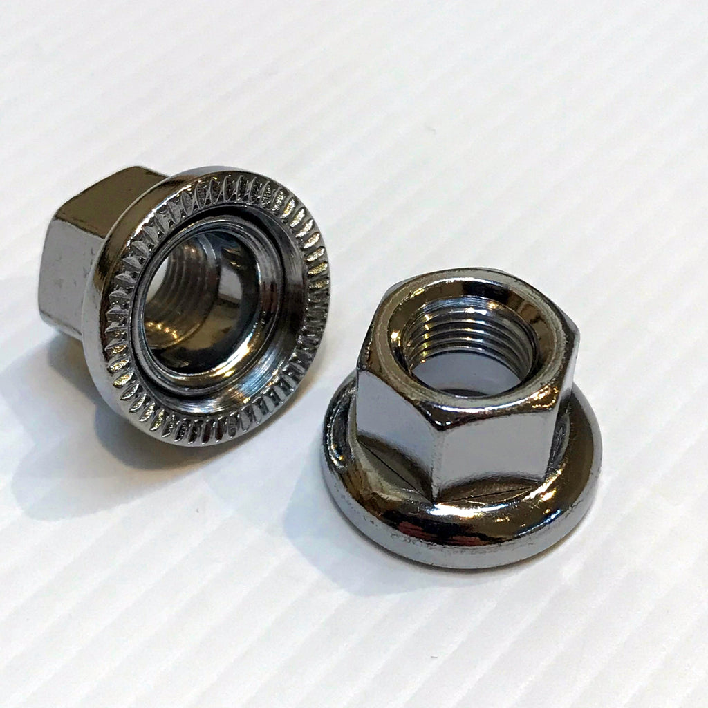Axle Track Nut — M10 x 1.0 (10mm) / Chrome [2pc]