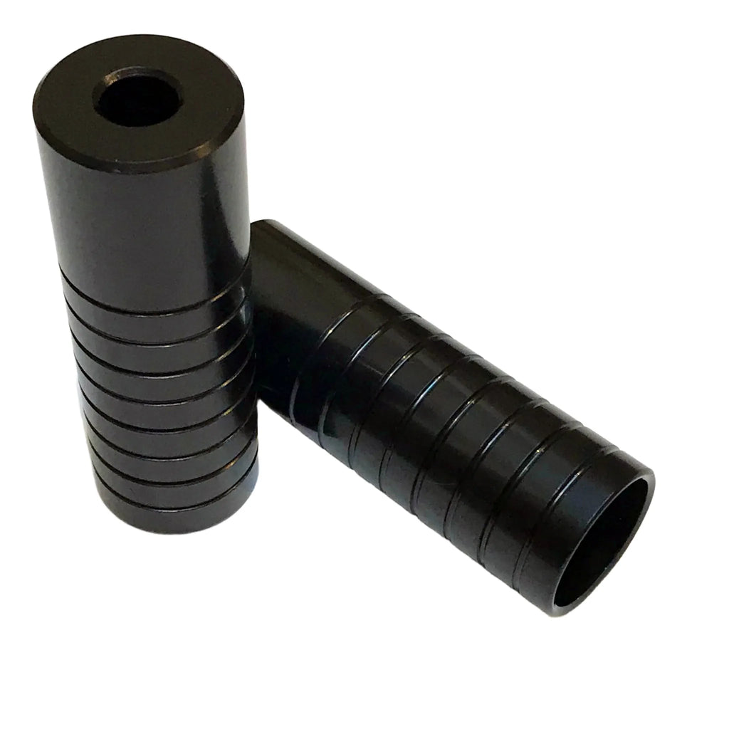 Foot Pegs — Threadless (14mm) / 38mm x 110mm / Steel / Black [2pc]