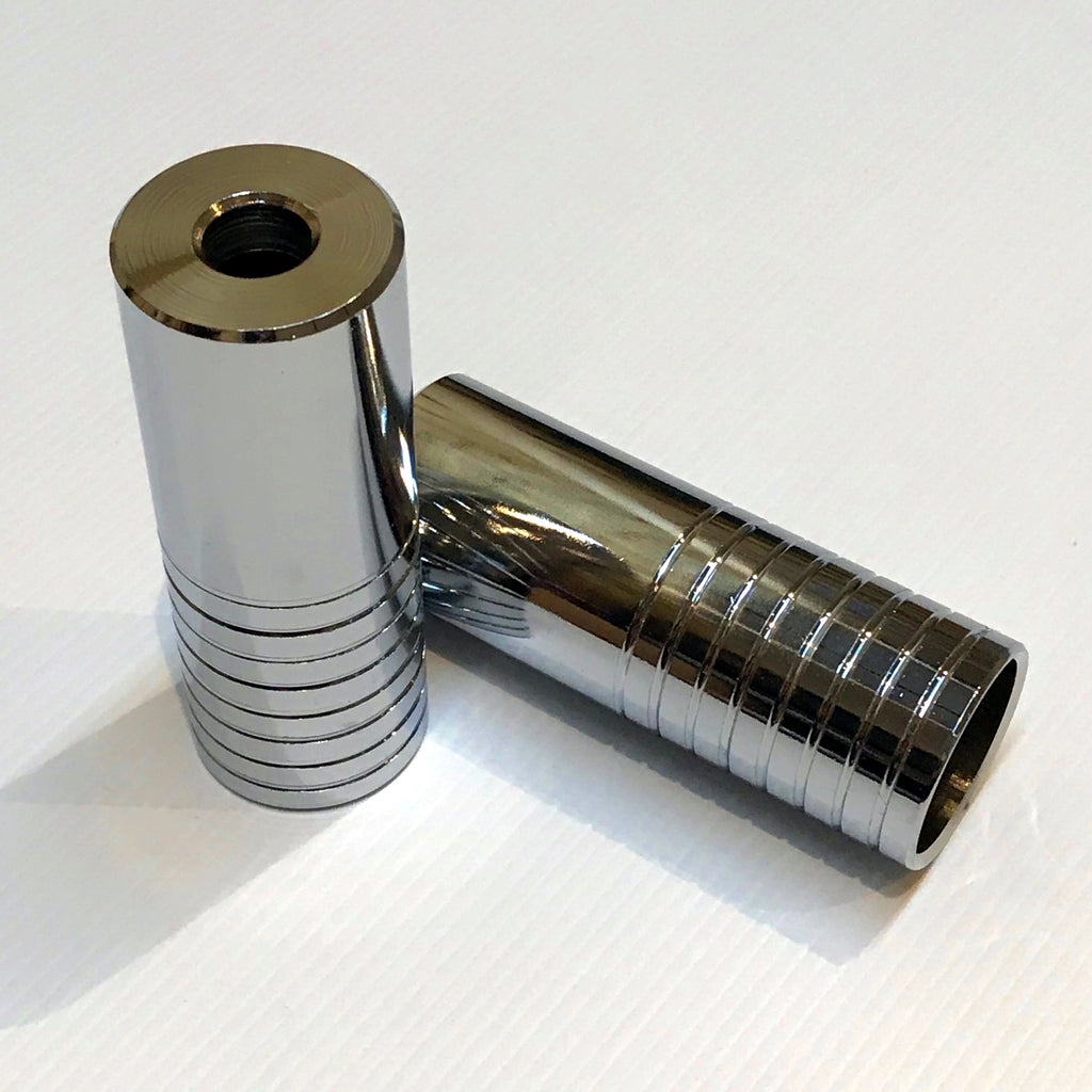 Foot Pegs — Threadless (14mm) / 38mm x 102mm / Steel / Silver [2pc]