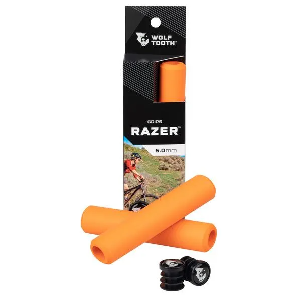 Wolf Tooth Razer Slide-On Grips — Open End / Orange