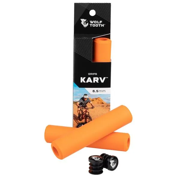 Wolf Tooth Karv Slide-On Grips — Open End / Orange
