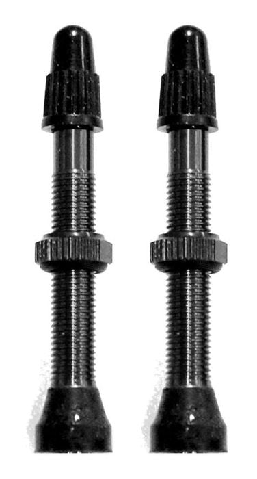 Generic Tubeless Presta Valve — 44mm / Alloy / Black [2pc]