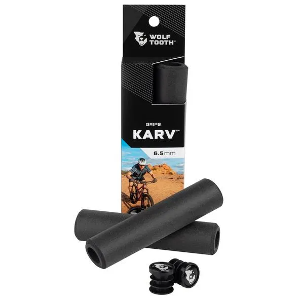 Wolf Tooth Karv Slide-On Grips — Open End / Black