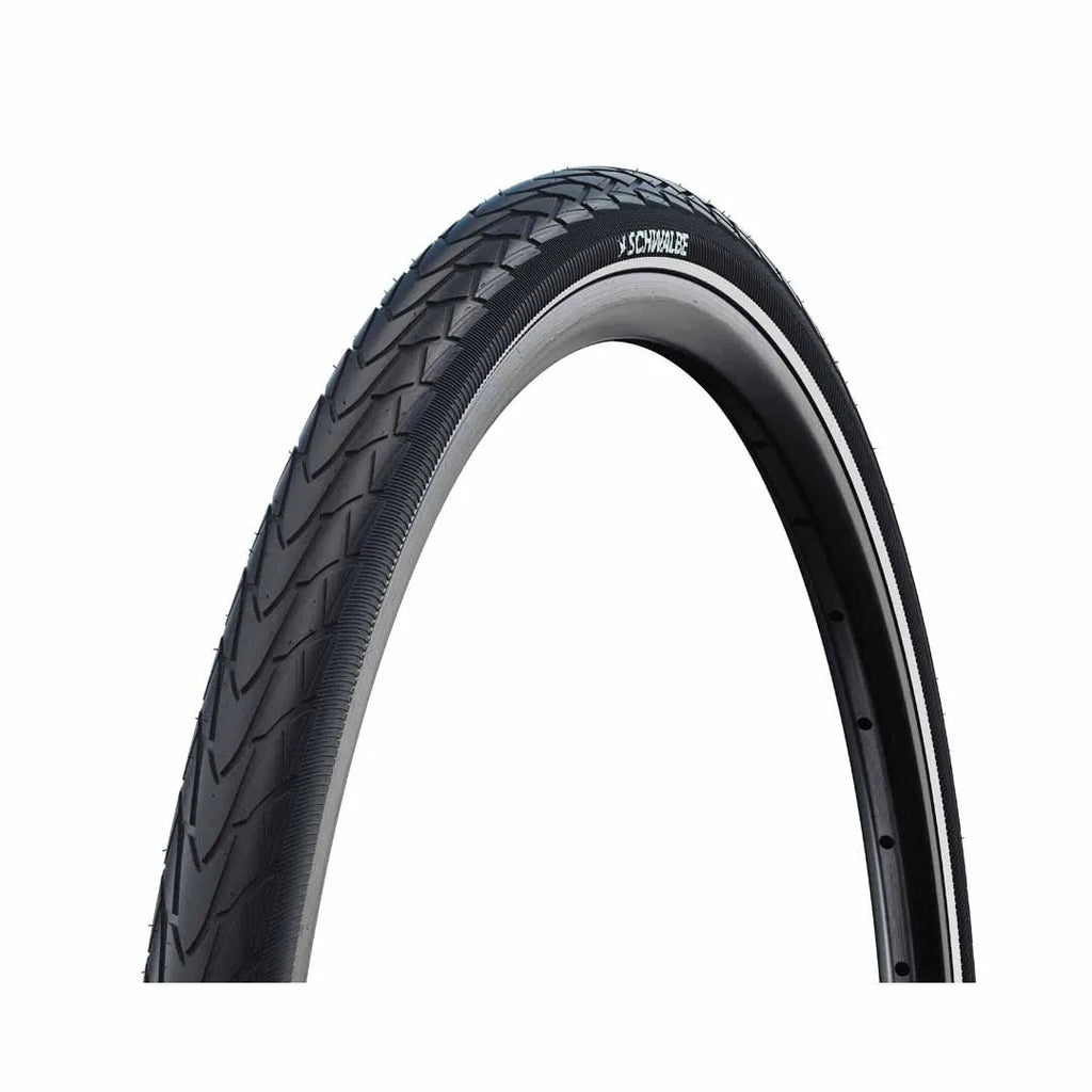 Schwalbe Marathon Racer Wire Bead Tyre  — 20 x 1.50" (40-406) / ADDIX Green RaceGuard / Reflective / Black Wall