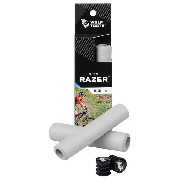 Wolf Tooth Razer Slide-On Grips — Open End / Grey