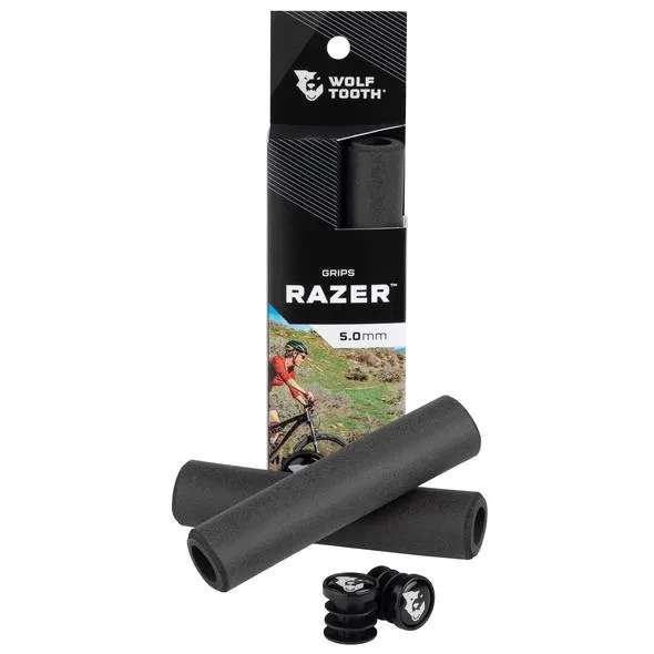 Wolf Tooth Razer Slide-On Grips — Open End / Black