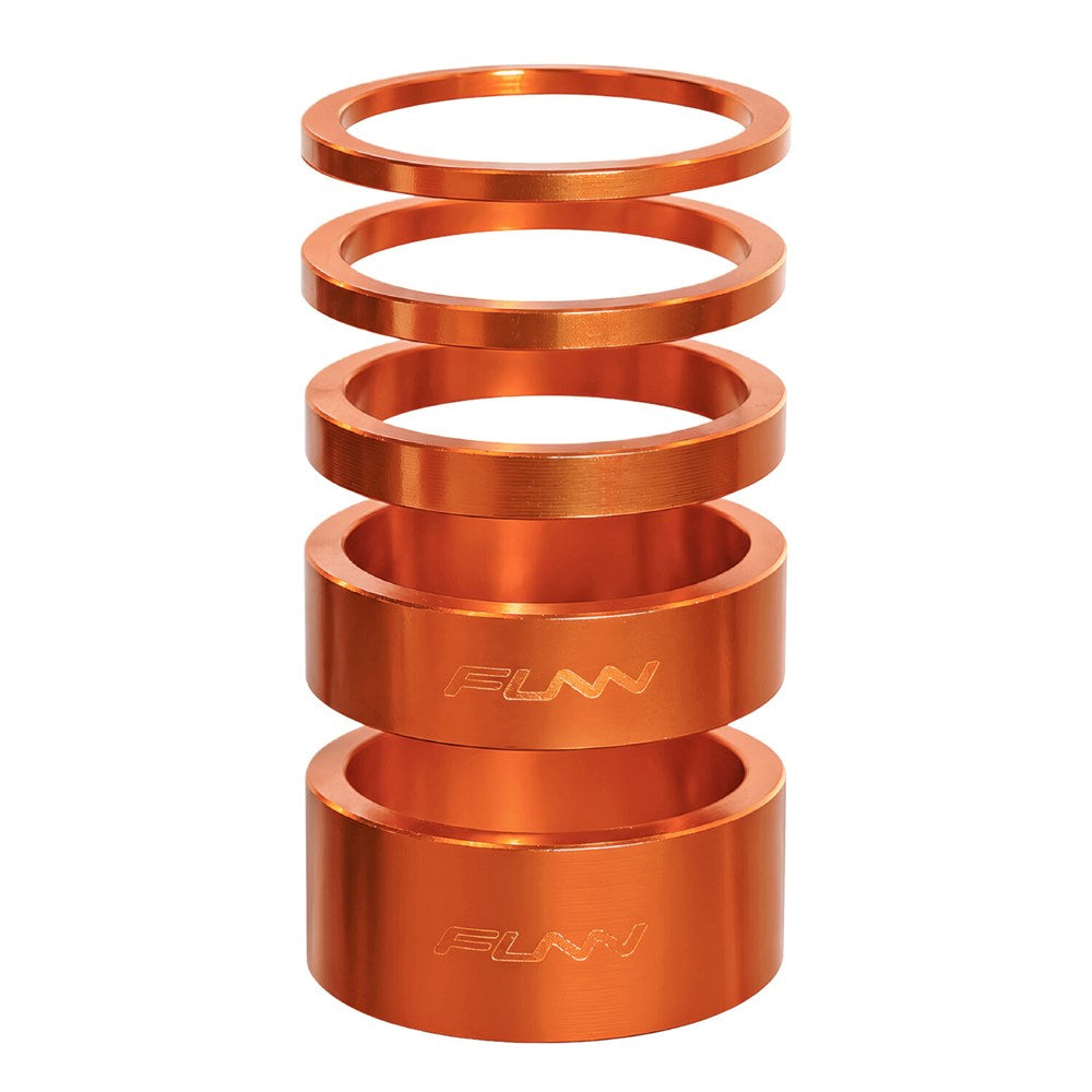 Funn Alloy Headset Spacer Kit — 35mm Total Height / 28.6mm (1 1/8") / Orange [5pc]