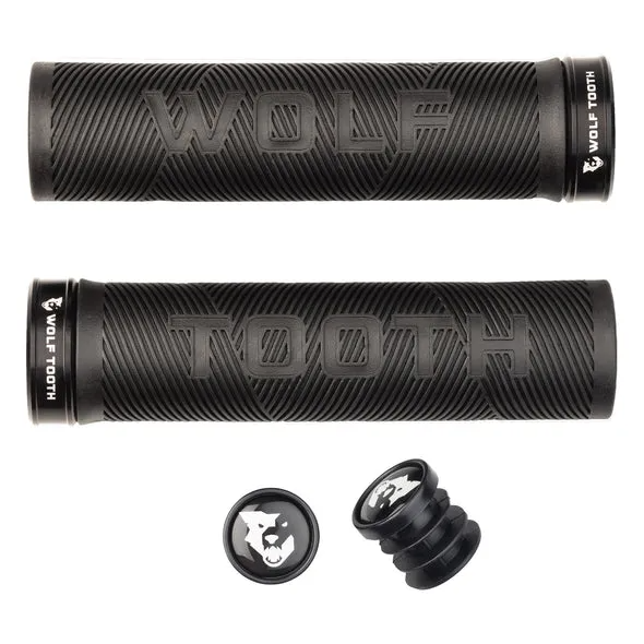 Wolf Tooth Echo Lock-On Grips — Open End / Black Collar / Black