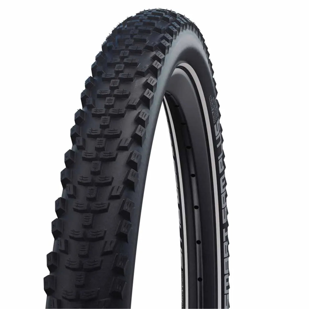 Schwalbe Smart Sam Plus Wire Bead Tyre — 27.5 x 2.25" (57-584) / ADDIX Double Defense + GreenGuard / Reflective / Black Wall