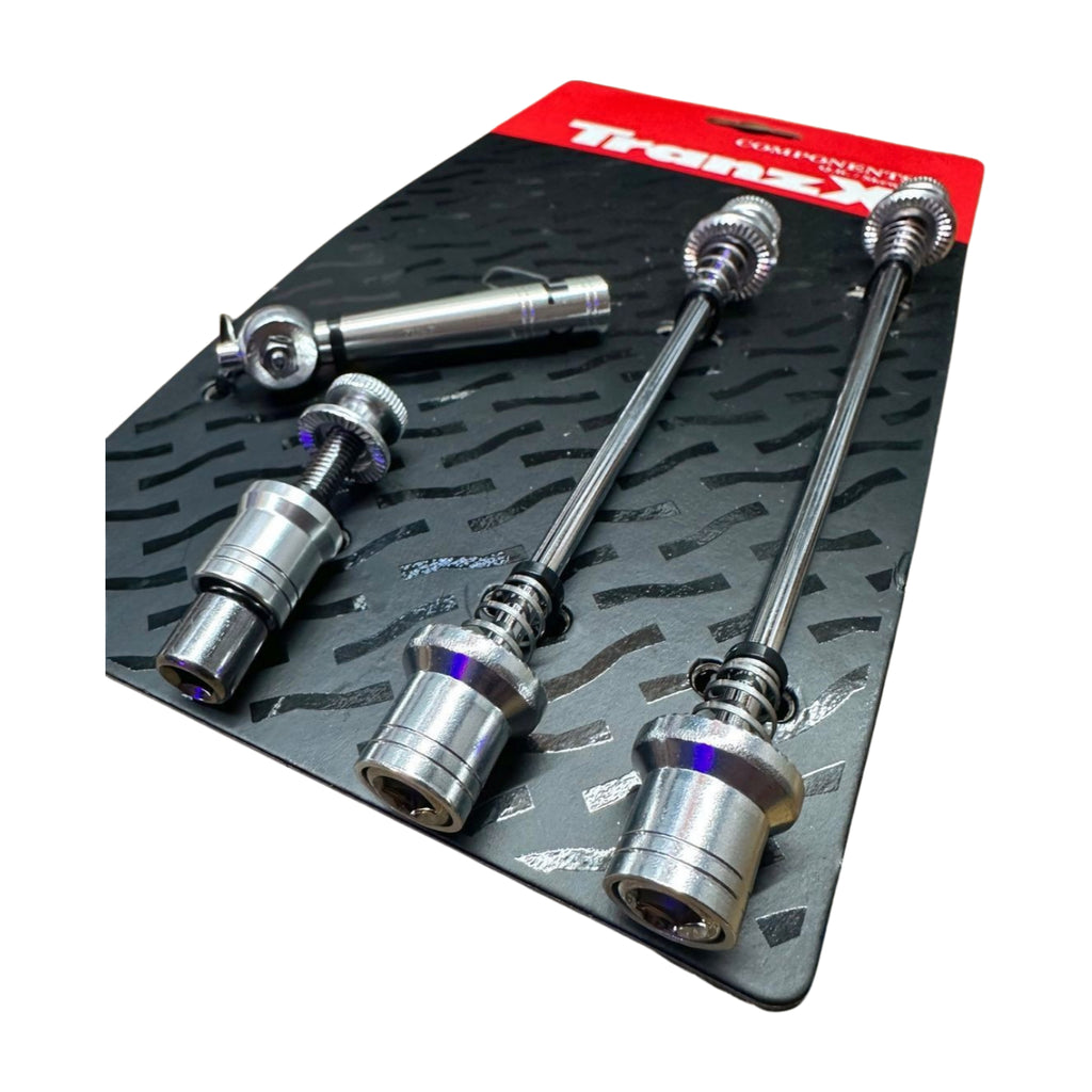 TranzX Anti-Theft Security Skewer Set — Silver