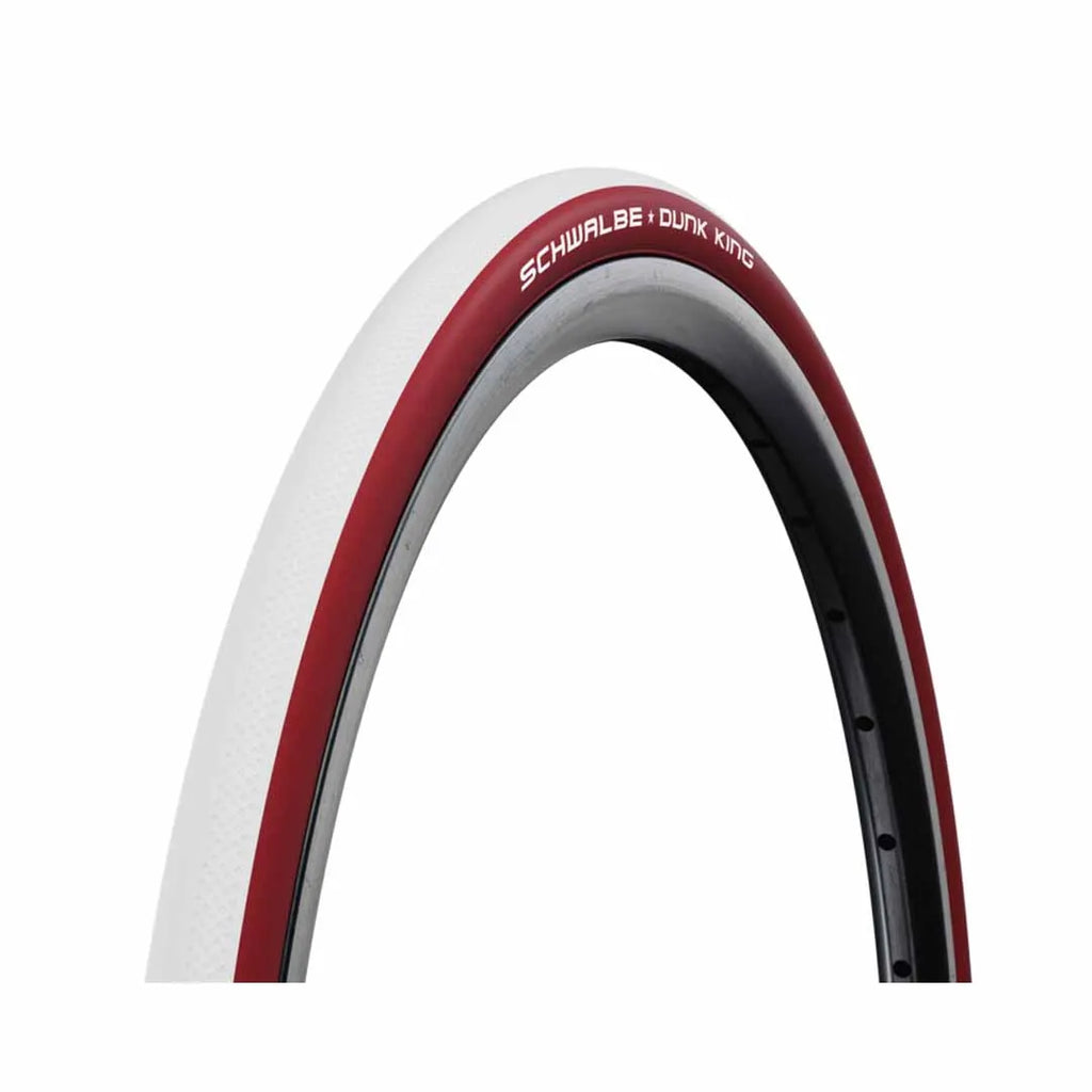 Schwalbe Dunk King Folding Tyre  — 26 x 1.00" (25-590) / Evolution WheelStar / White / Bordeaux Wall