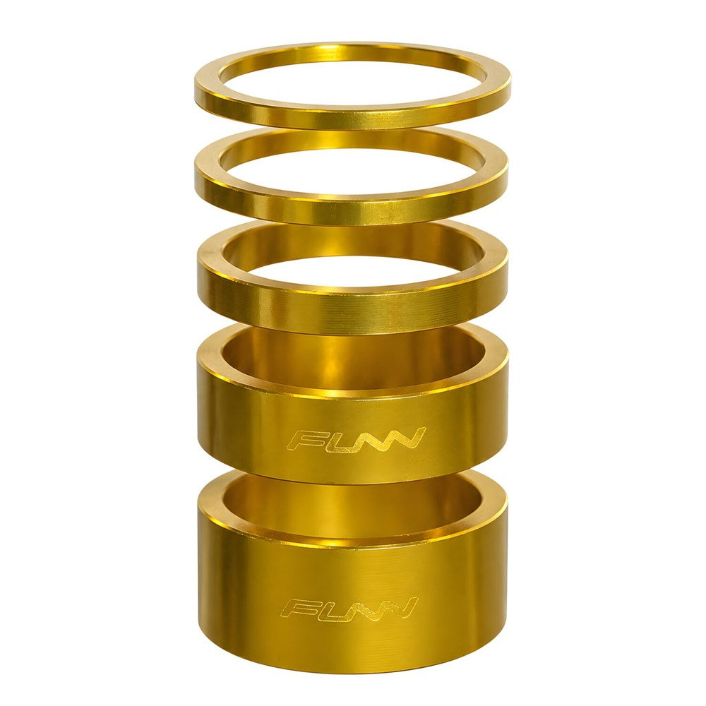 Funn Alloy Headset Spacer Kit — 35mm Total Height / 28.6mm (1 1/8") / Gold [5pc]