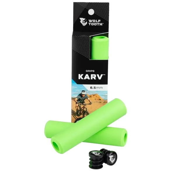 Wolf Tooth Karv Slide-On Grips — Open End / Green