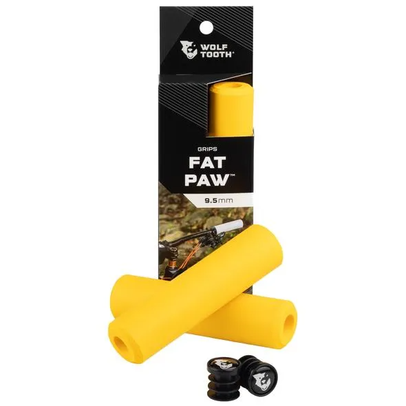 Wolf Tooth Fat Paw Slide-On Grips — Open End / Yellow