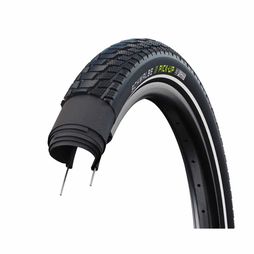 Schwalbe Pick-Up Wire Bead Tyre  — 27.5 x 2.35" (60-584) / ADDIX E Super Defense / Reflective / Black Wall