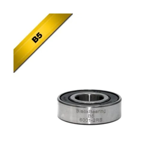 BlackBearing B5 6001-2RS Bearing — 12 x 28 x 8mm [1pc]