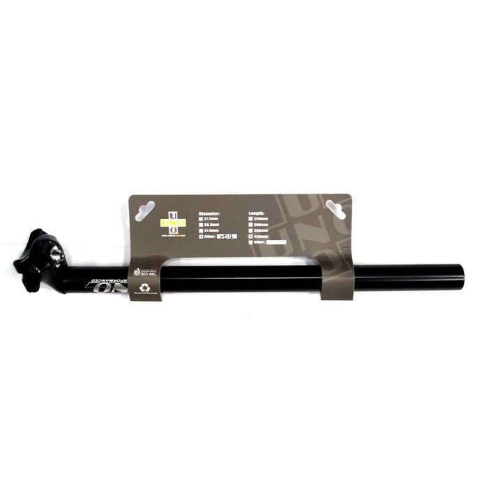 Micro Adjust Seatpost — 25.4mm x 400mm / 20mm Setback / Alloy / Black