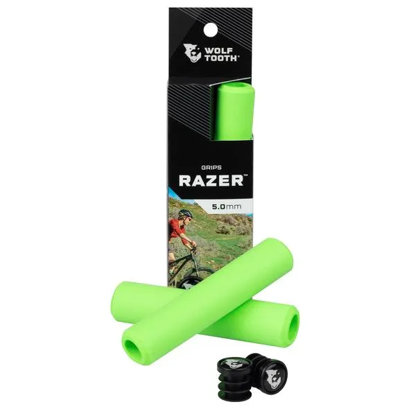 Wolf Tooth Razer Slide-On Grips — Open End / Green