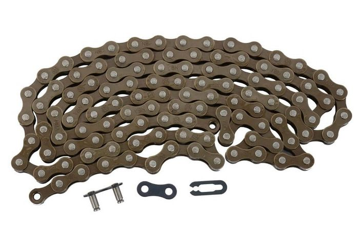 YBN S-410 Singlespeed Chain — 1/8" x 96 Links / Brown