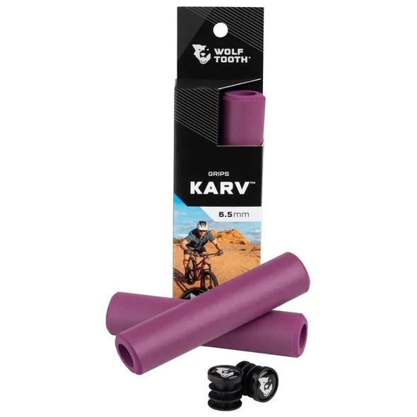 Wolf Tooth Karv Slide-On Grips — Open End / Purple