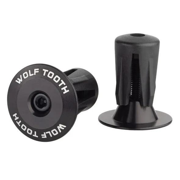 Wolf Tooth Bar End Plugs — Alloy / Black [2pc]