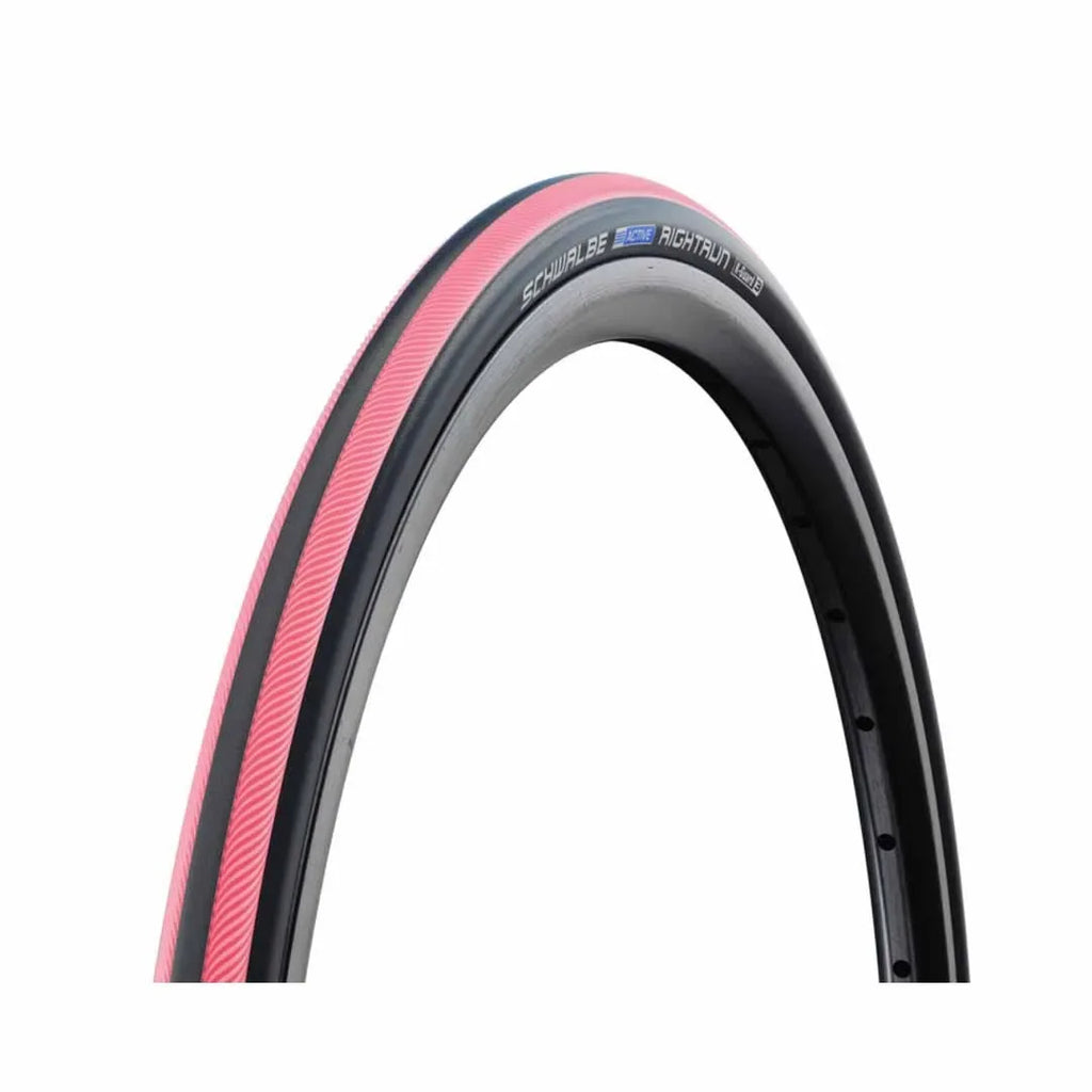 Schwalbe RightRun Wire Bead Tyre — 24 x 1.00" (25-540) / Black'n'Roll K-Guard / Red Stripes / Black Wall